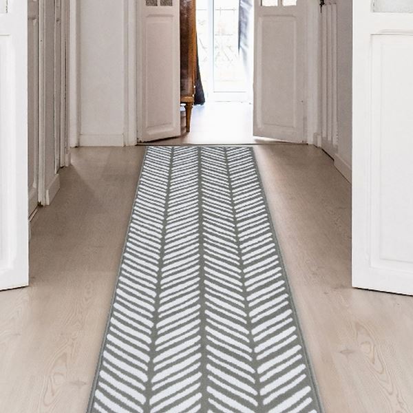 Maestro Herringbone Runner - Silver